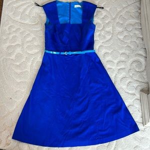 Royal blue Calvin Klein dress size 4 good used condition has pockets